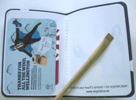 Inside view of the complimentary gift made for Anna Vrede, Meridian's Marketing Manager
